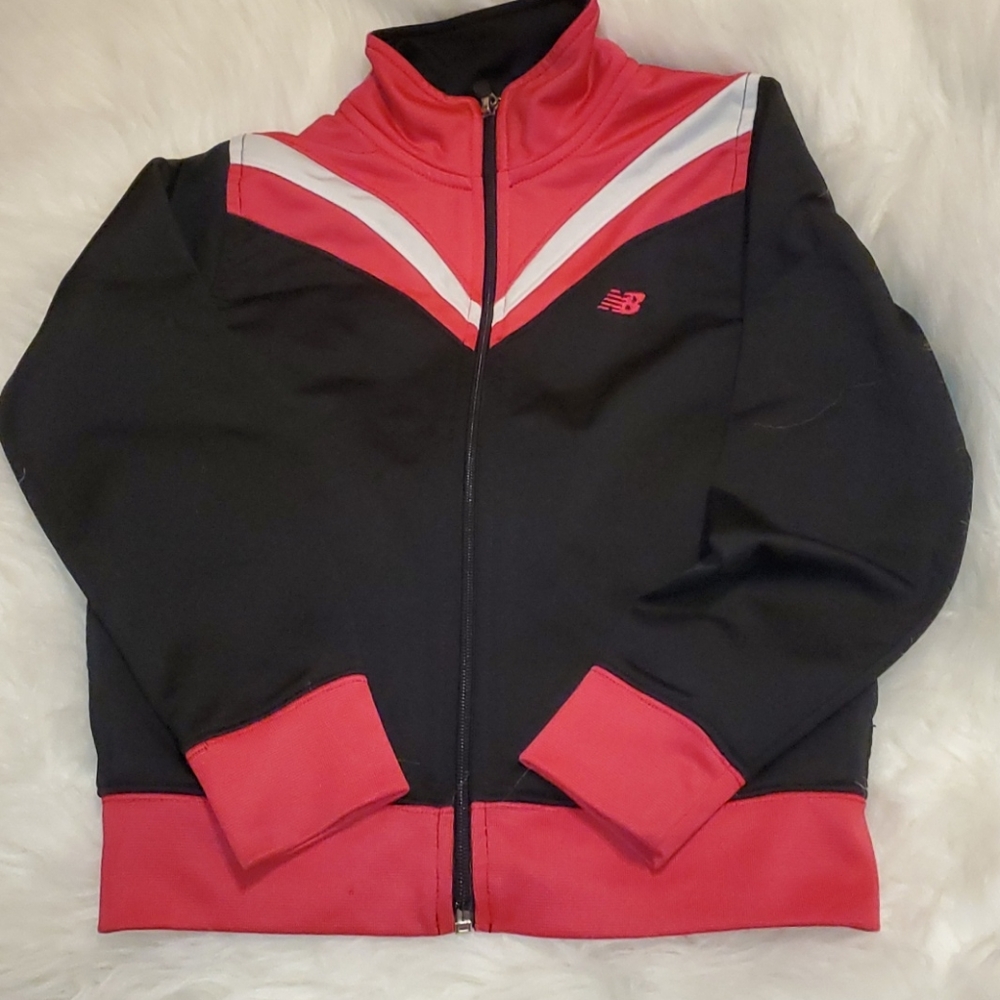 New Balance Little Girl Pink & Black Size 6 Jacket